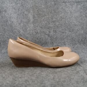 CL by Laundry Shoes Womens 6.5 Wedge Ballet Flats Slip On Marcie Patent Classic